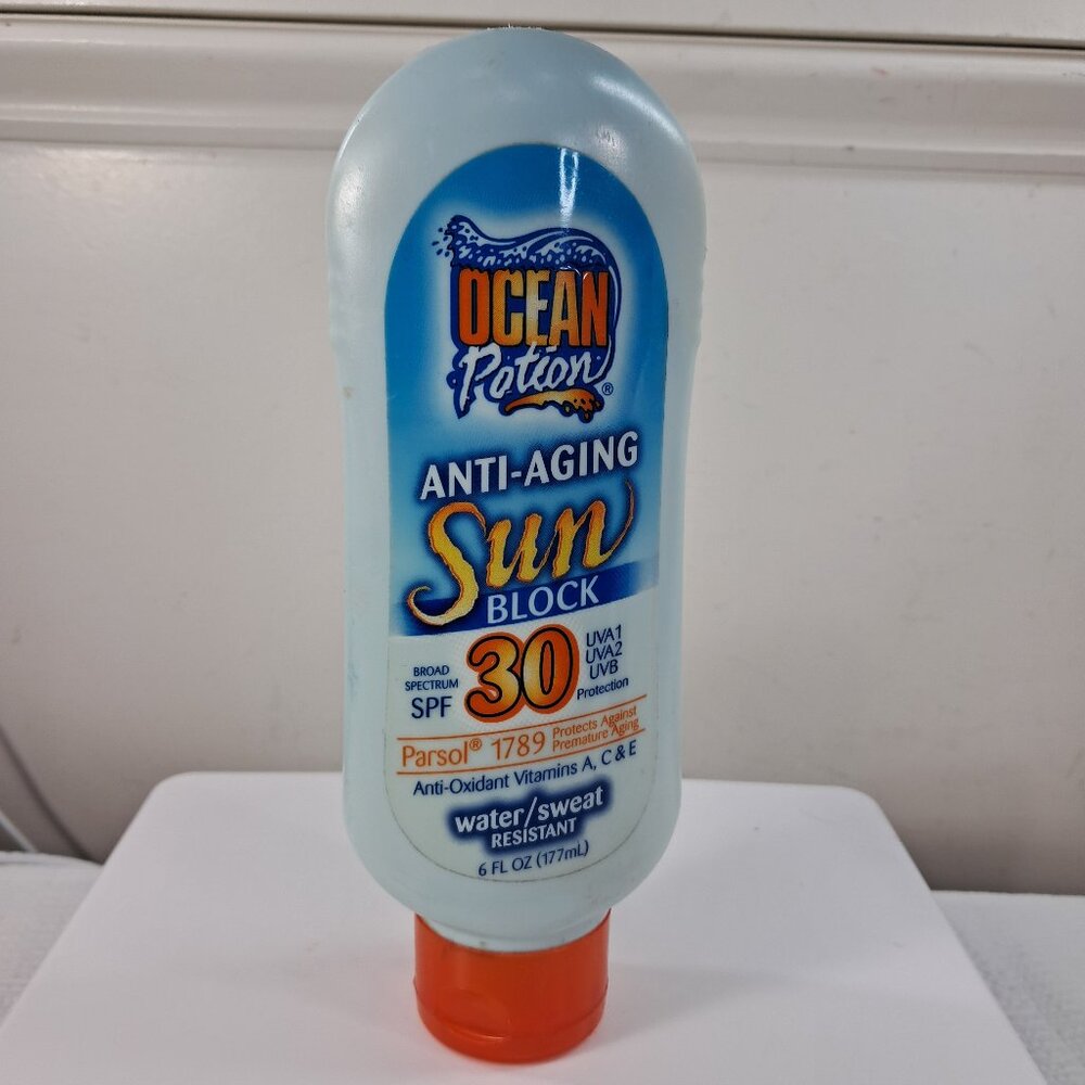 Ocean Potion Anti-Aging Sun Block SPF 30 sunblock sunscreen PARTIALLY USED